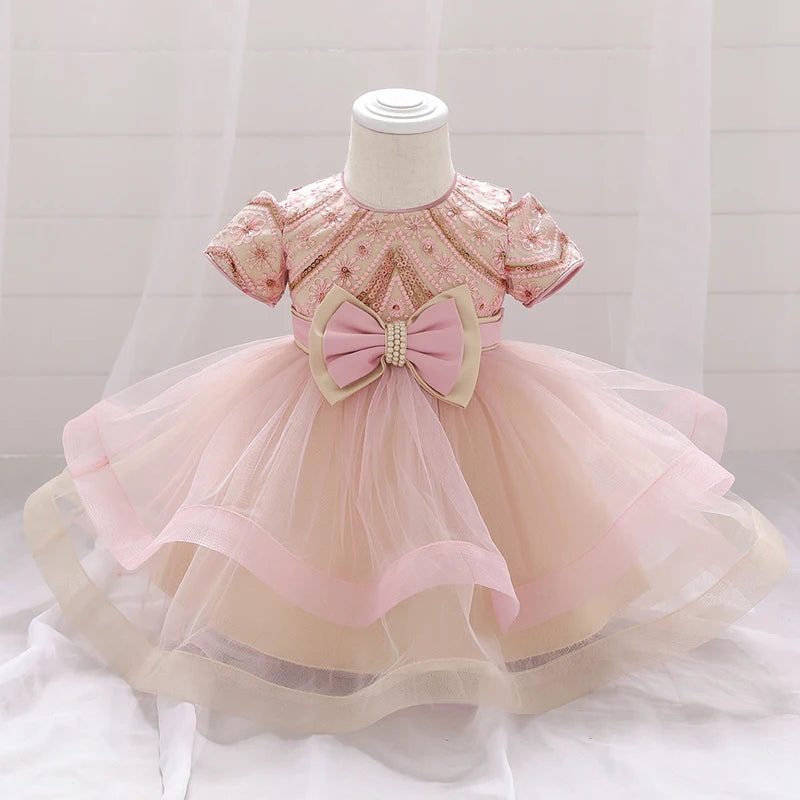 Robe bébé fille de Noël rose violet