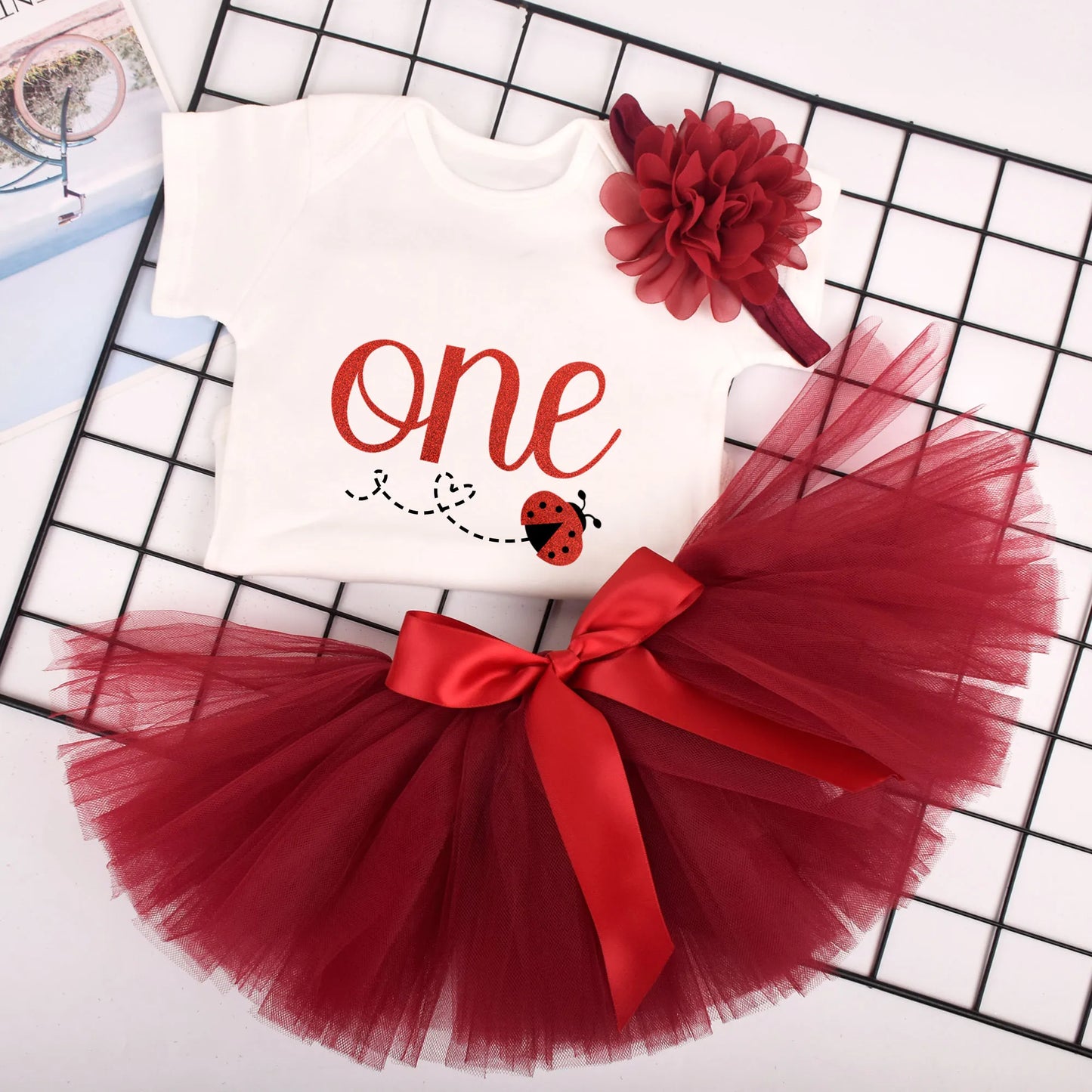 Ensemble anniversaire 1 an coccinelle