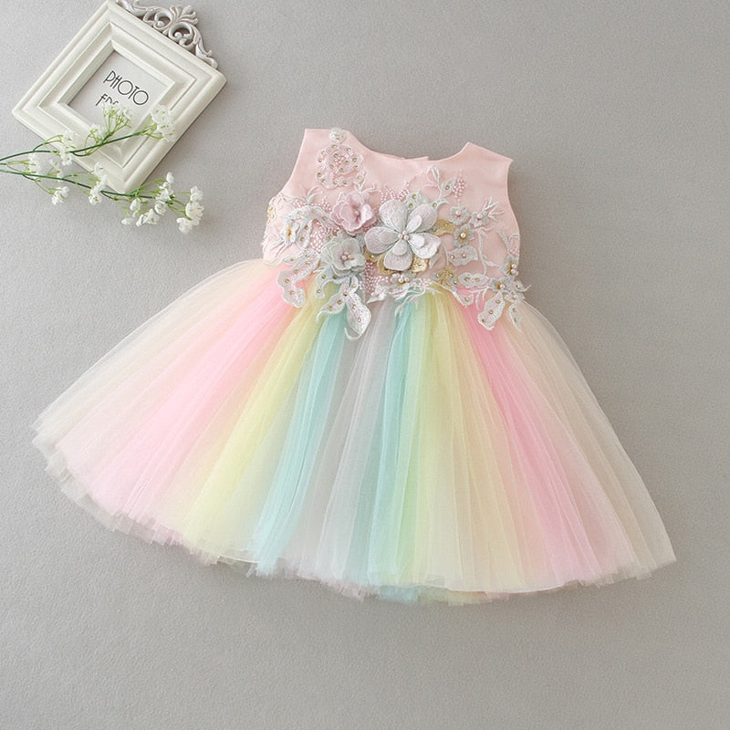 Robe anniversaire Arc-en-ciel