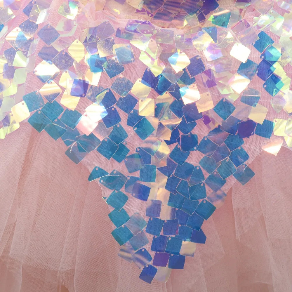 Robe anniversaire enfant rose bonbon