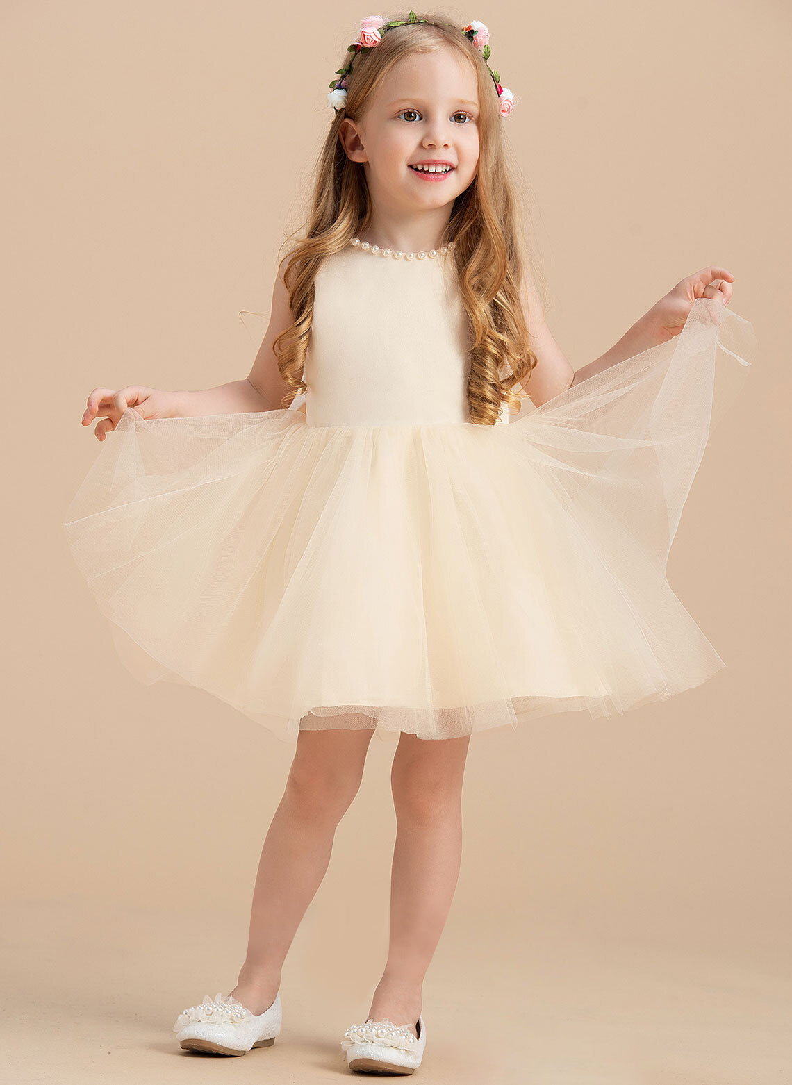 Robe cérémonie enfant fille petite perle