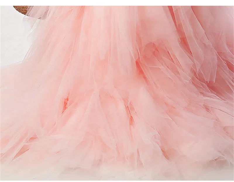 Robe anniversaire enfant rose bonbon