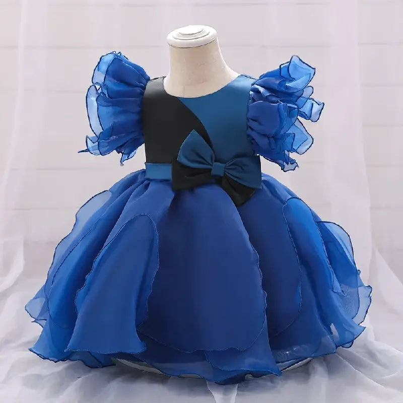 Robe Halloween enfant fille Noir et bleu