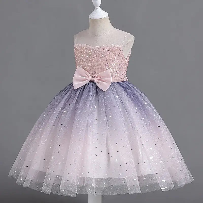 Robe Halloween princesse fille rose et violette