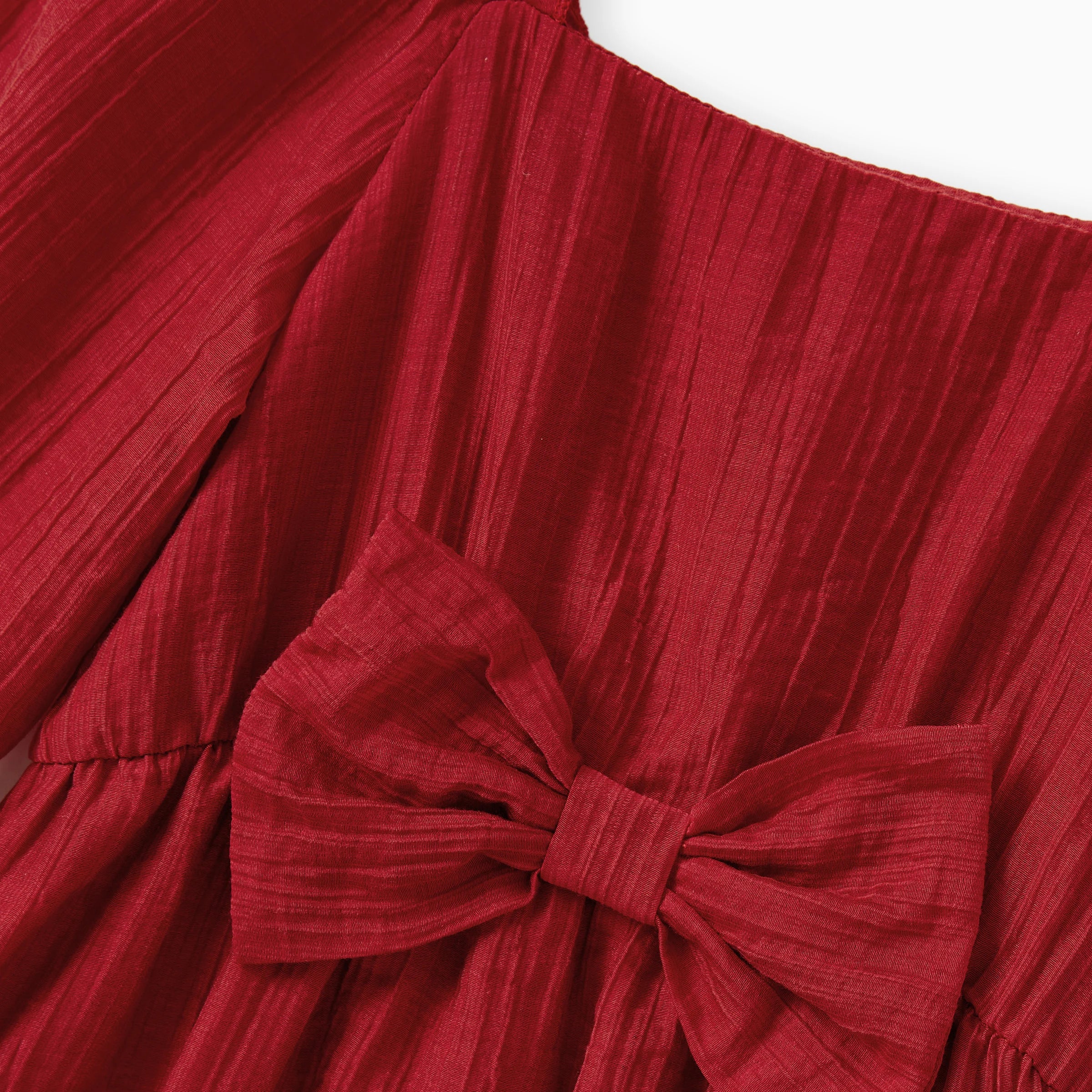Robe mère et fille - Rouge élégante
