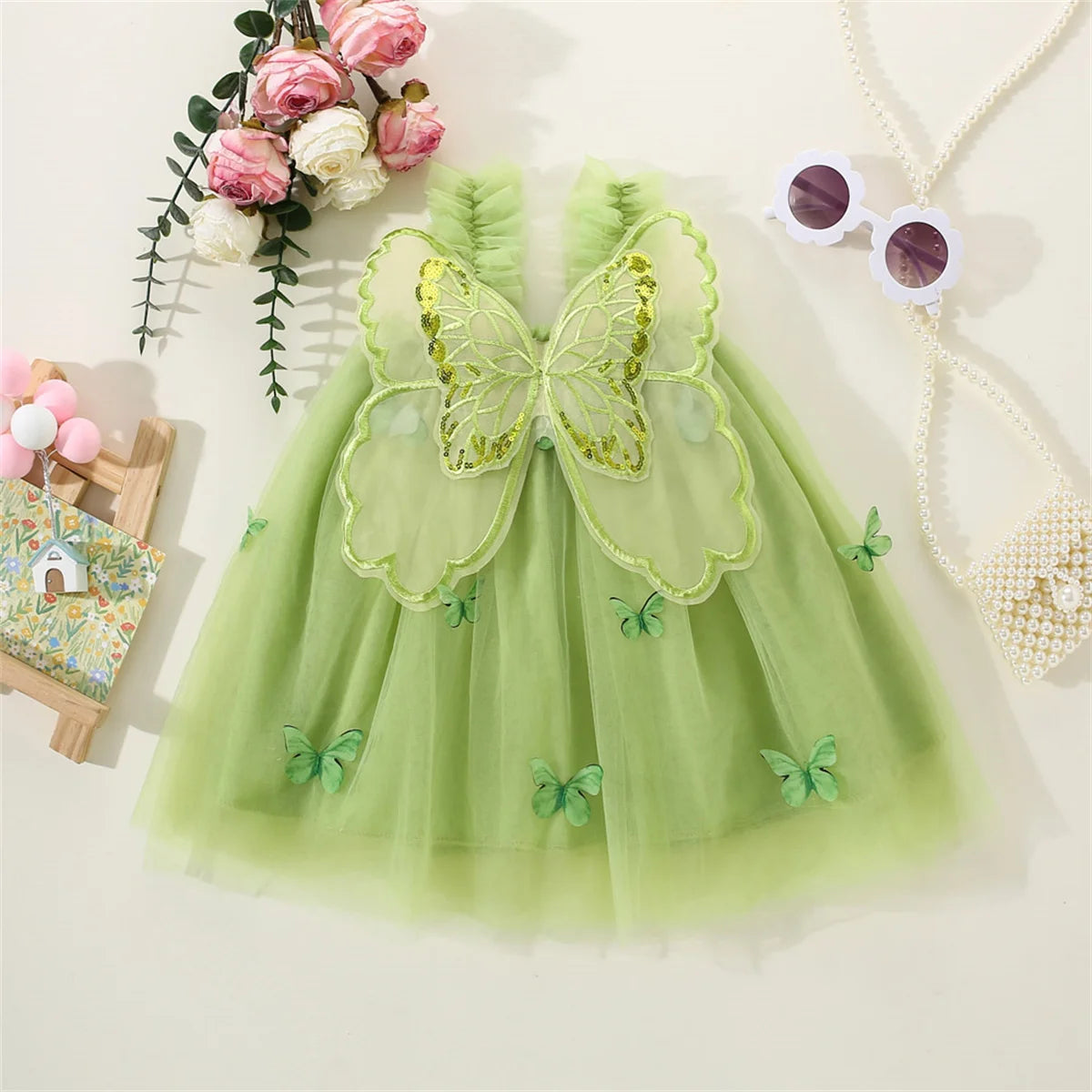Robe bébé aile de papillon