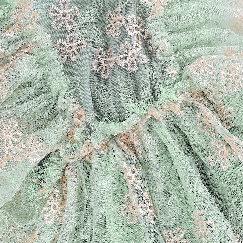 Barboteuse fille cérémonie d'été vert