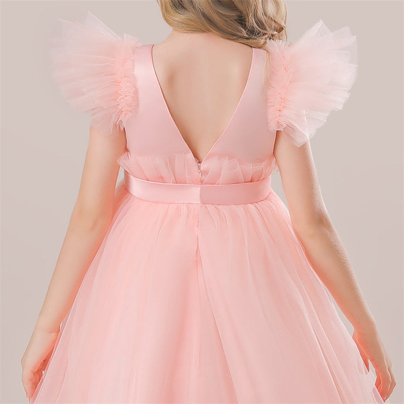 Robe cérémonie enfant effet inverser en transparence