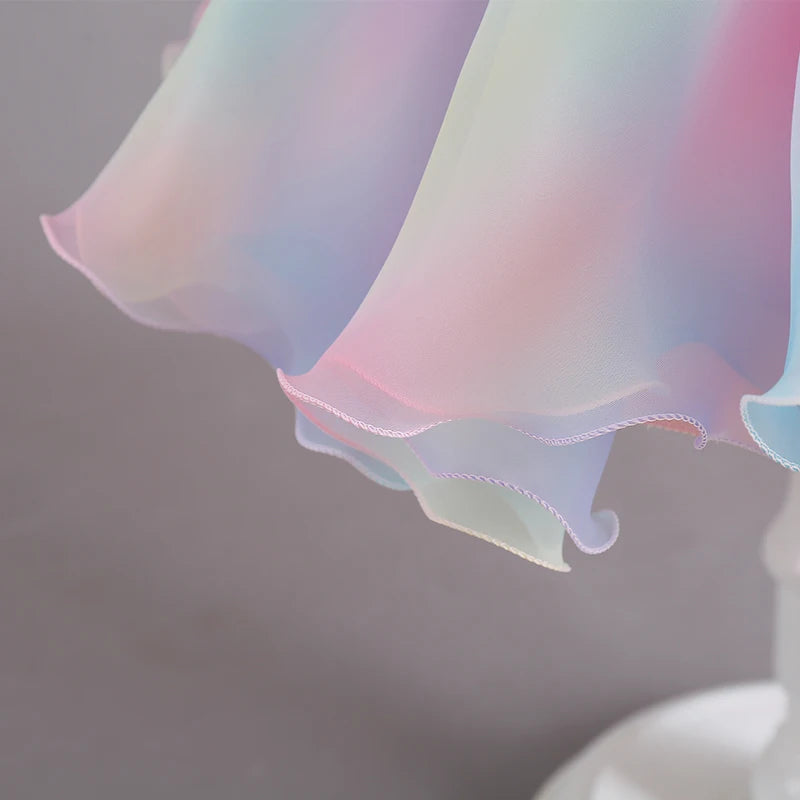 Robe de cérémonie arc-en-ciel fille
