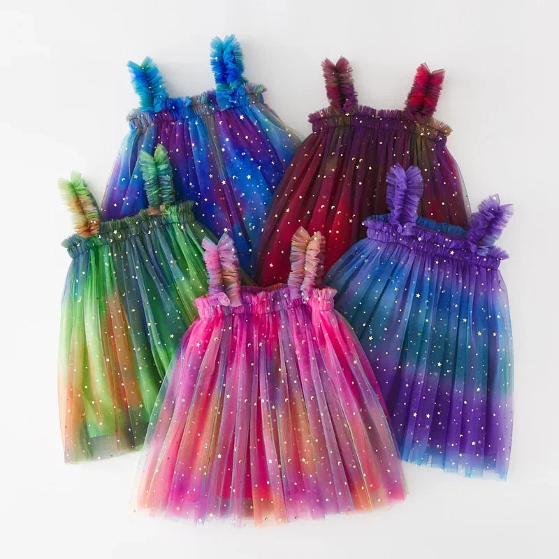 Robe enfant fille galaxie