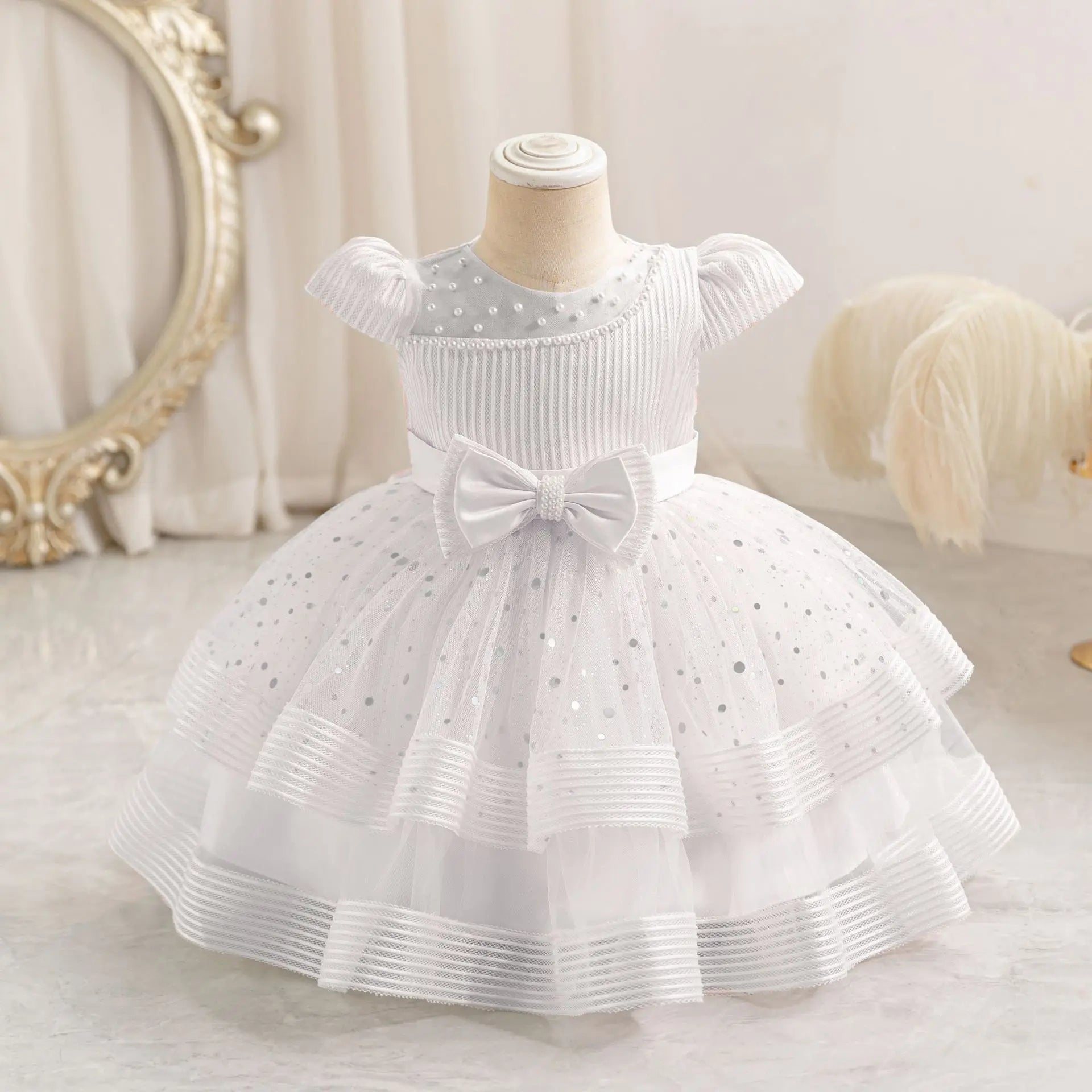 Robe enfant cérémonie Noël étoilé