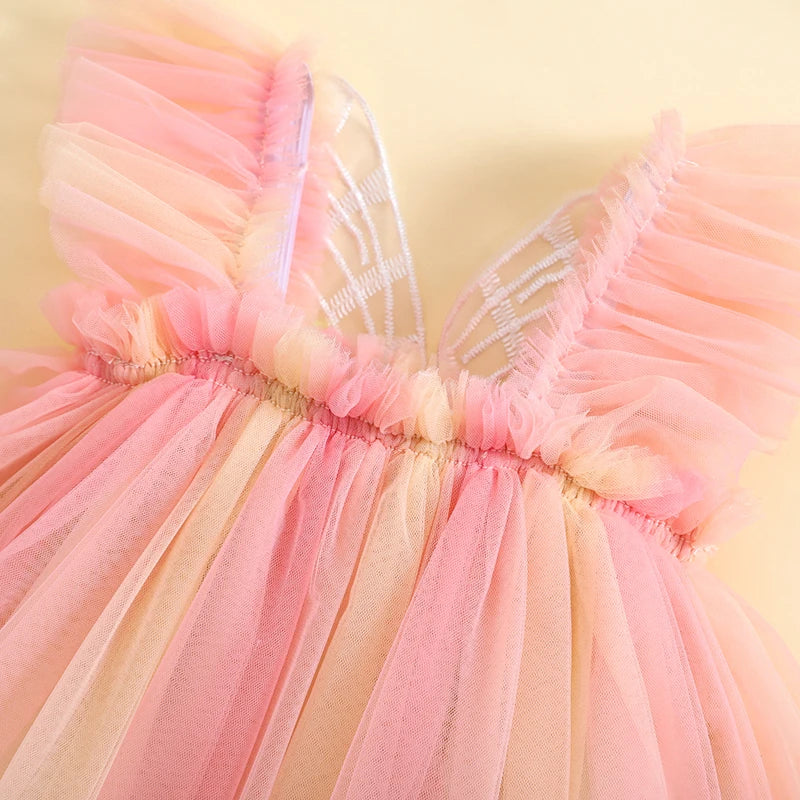 Barboteuse bébé arc-en-ciel papillon