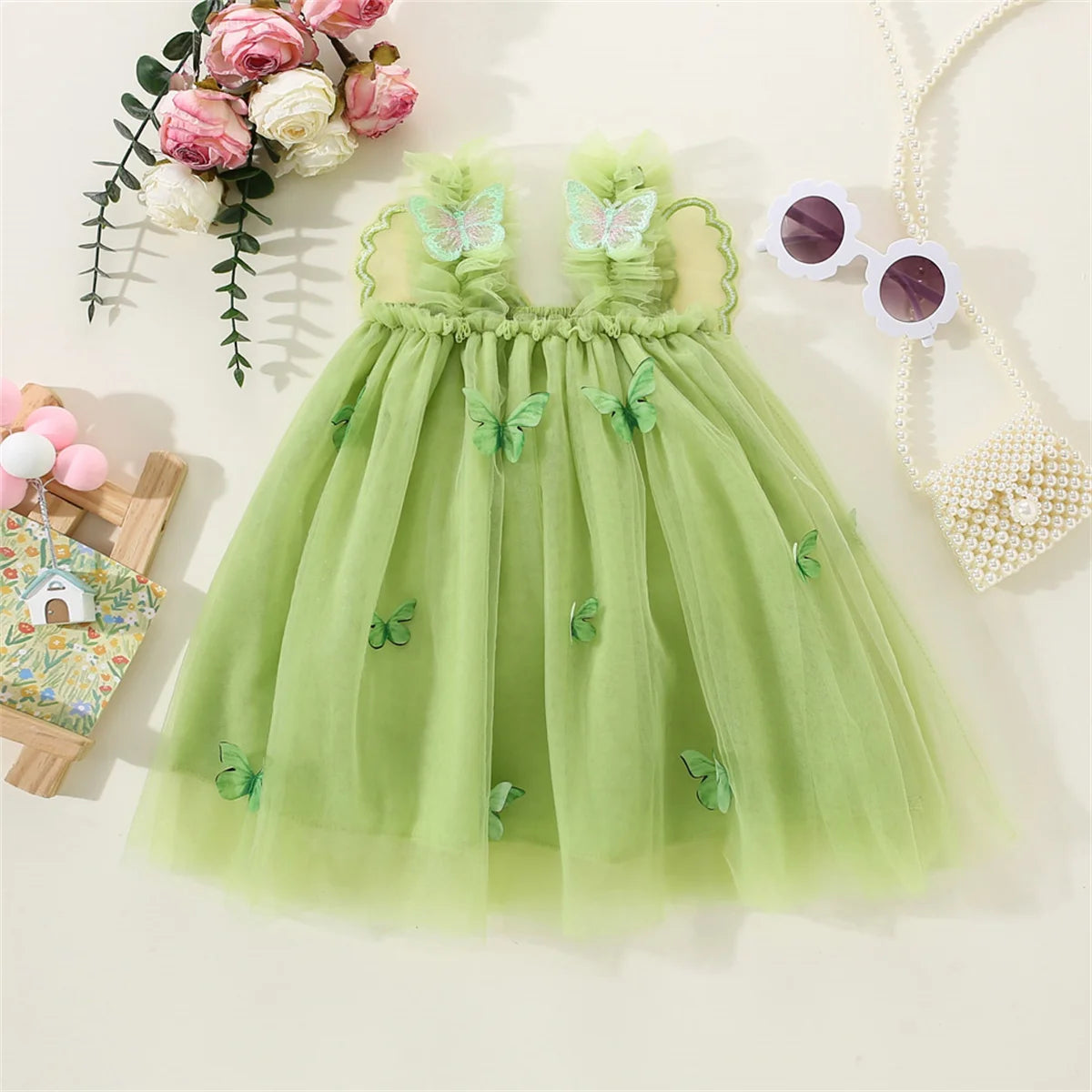 Robe bébé aile de papillon