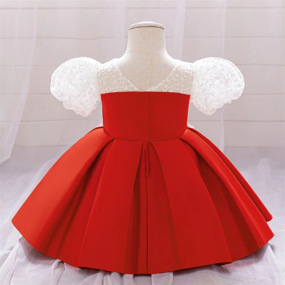 Robe de cérémonie rouge noël
