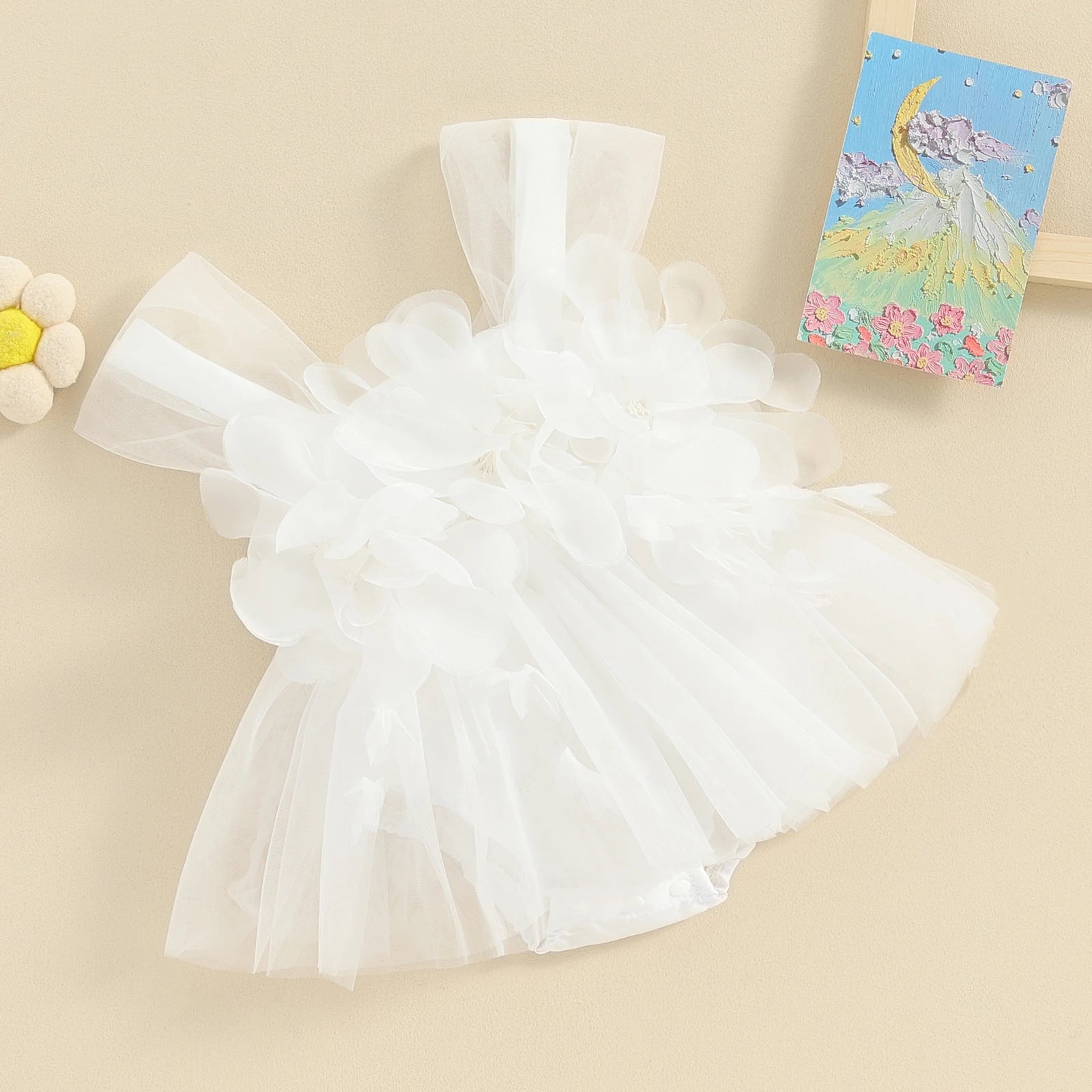 Barboteuse bébé bouquet de fleur