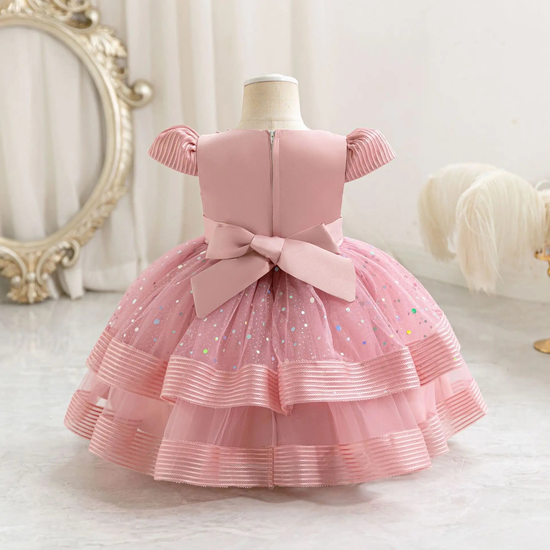 Robe enfant cérémonie Noël étoilé