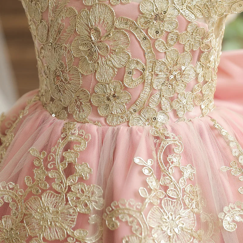 Robe anniversaire dorure de princesse