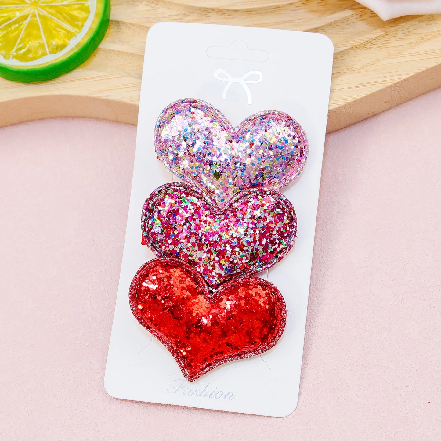 Lot de 3 pièces de barrettes St Valentin