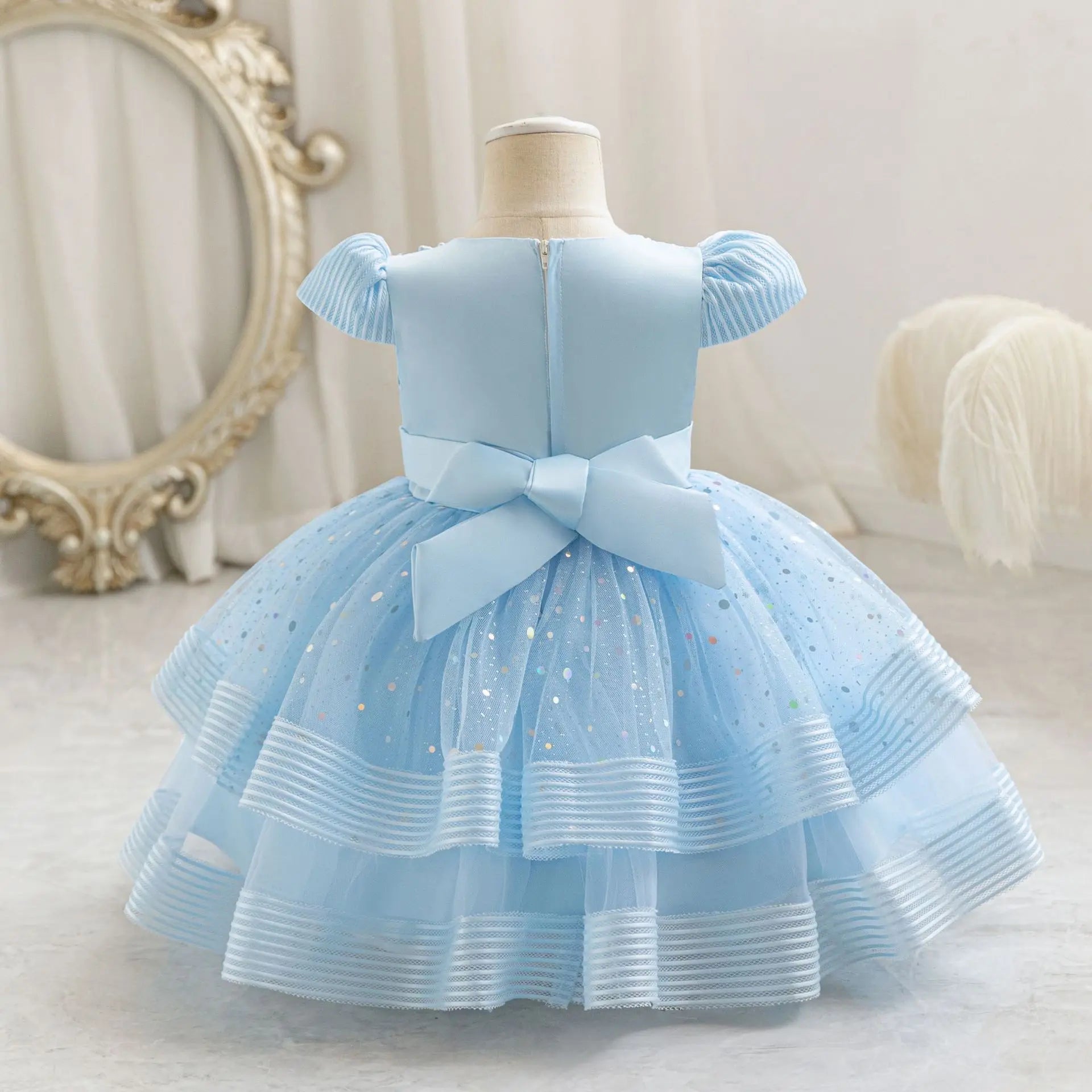 Robe enfant cérémonie Noël étoilé