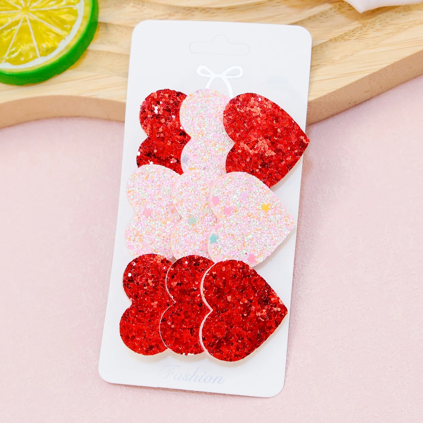 Lot de 3 pièces de barrettes St Valentin