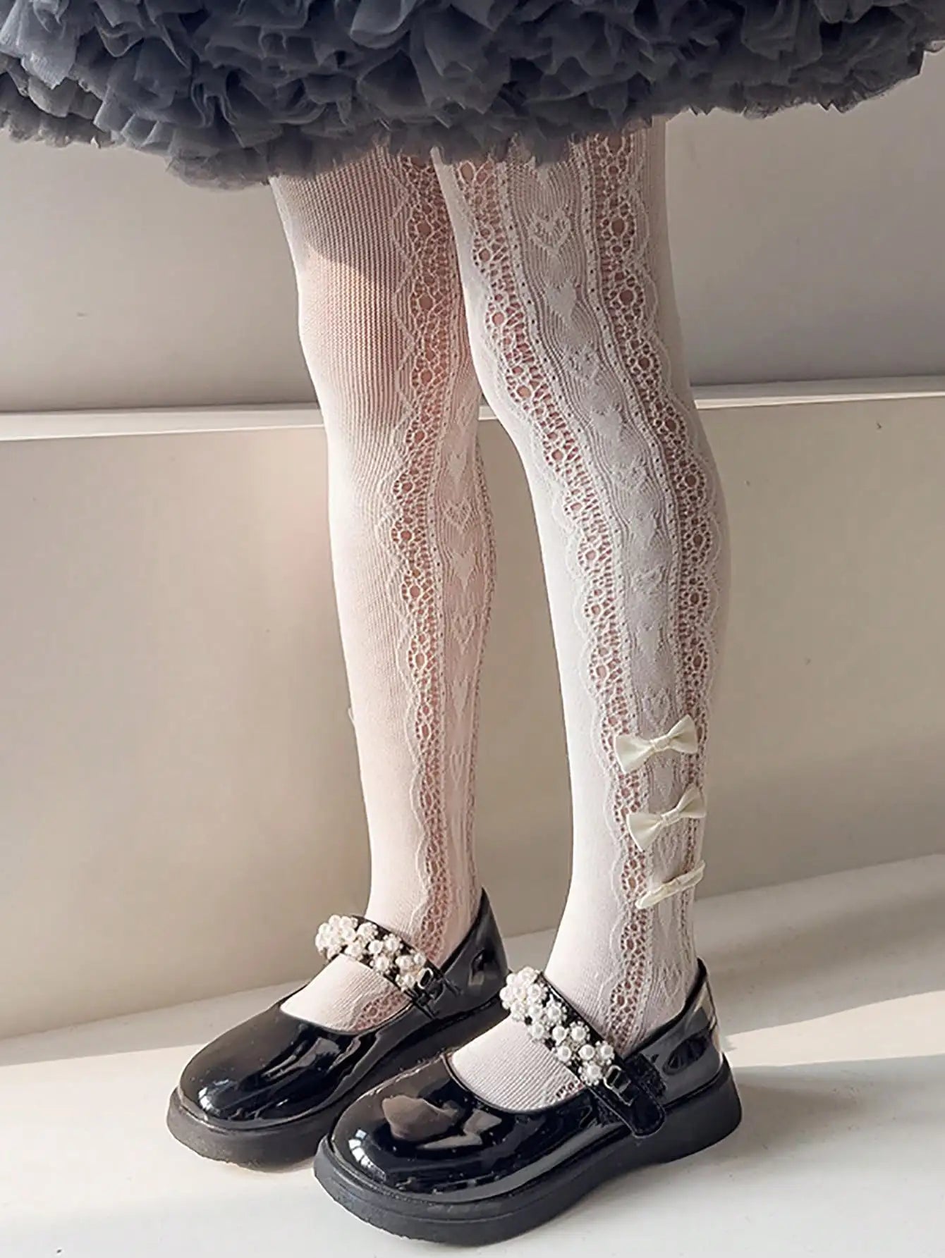 Collant enfant 3 petits noeud