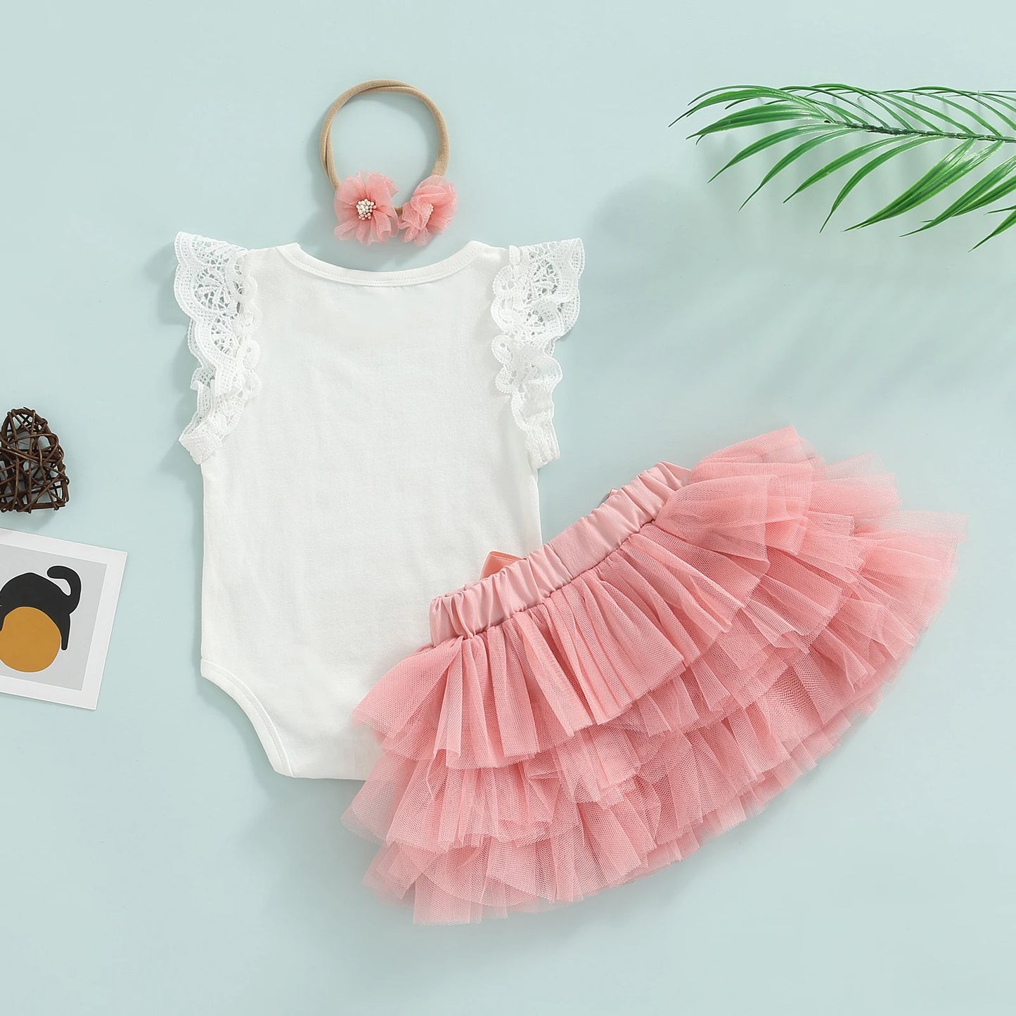 Ensemble 1 an bébé fille fleurs