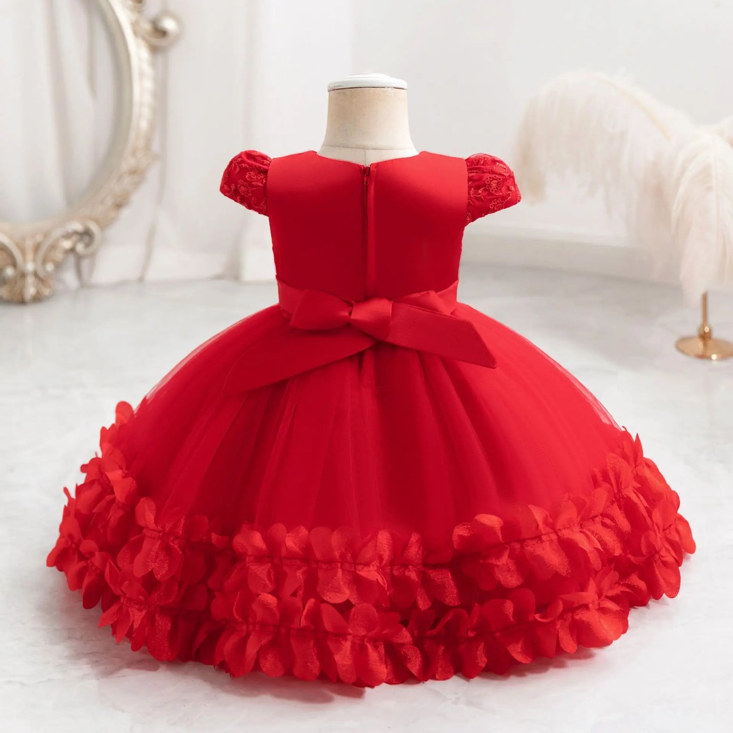 Robe anniversaire pour bébé fille ciel