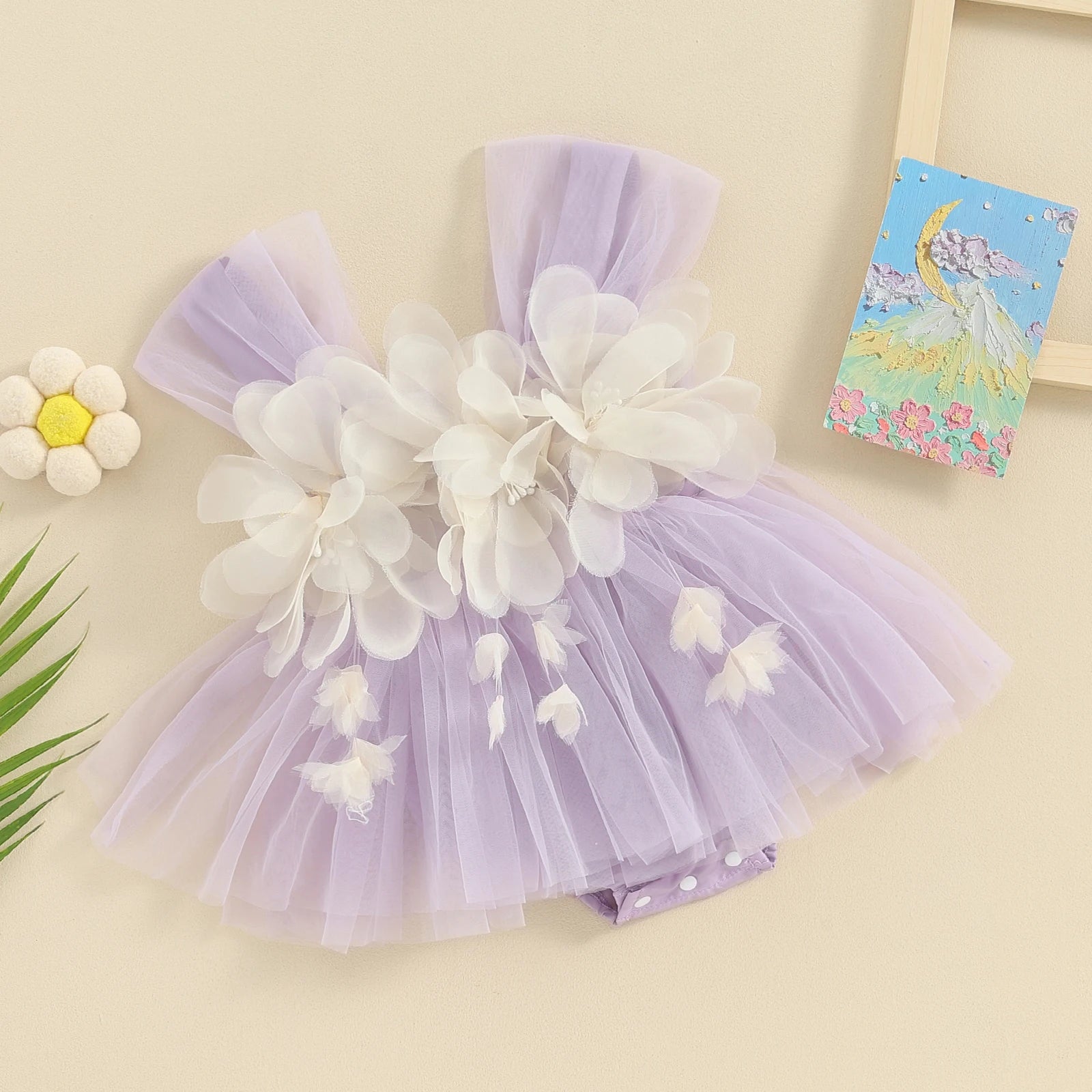 Barboteuse bébé bouquet de fleur