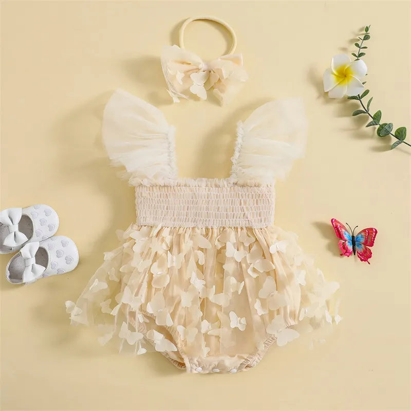 Barboteuse robe papillon enfant