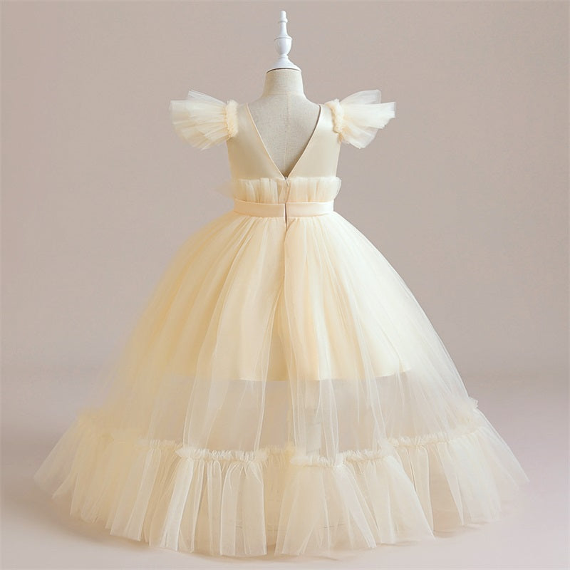 Robe cérémonie enfant effet inverser en transparence
