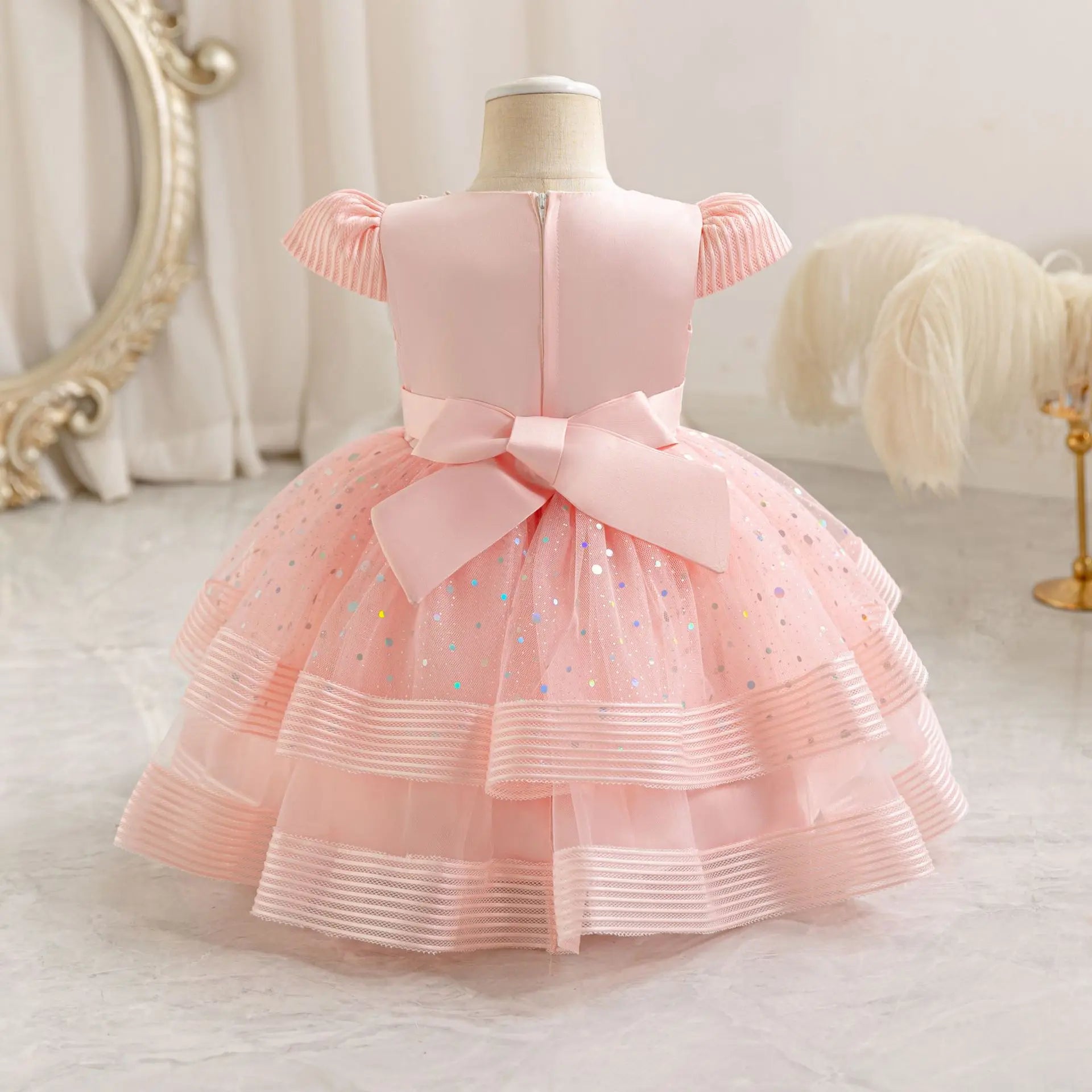Robe enfant cérémonie Noël étoilé