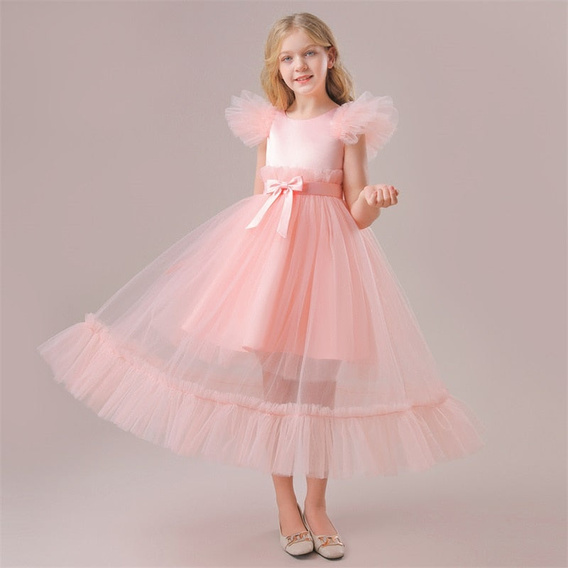 Robe cérémonie enfant effet inverser en transparence