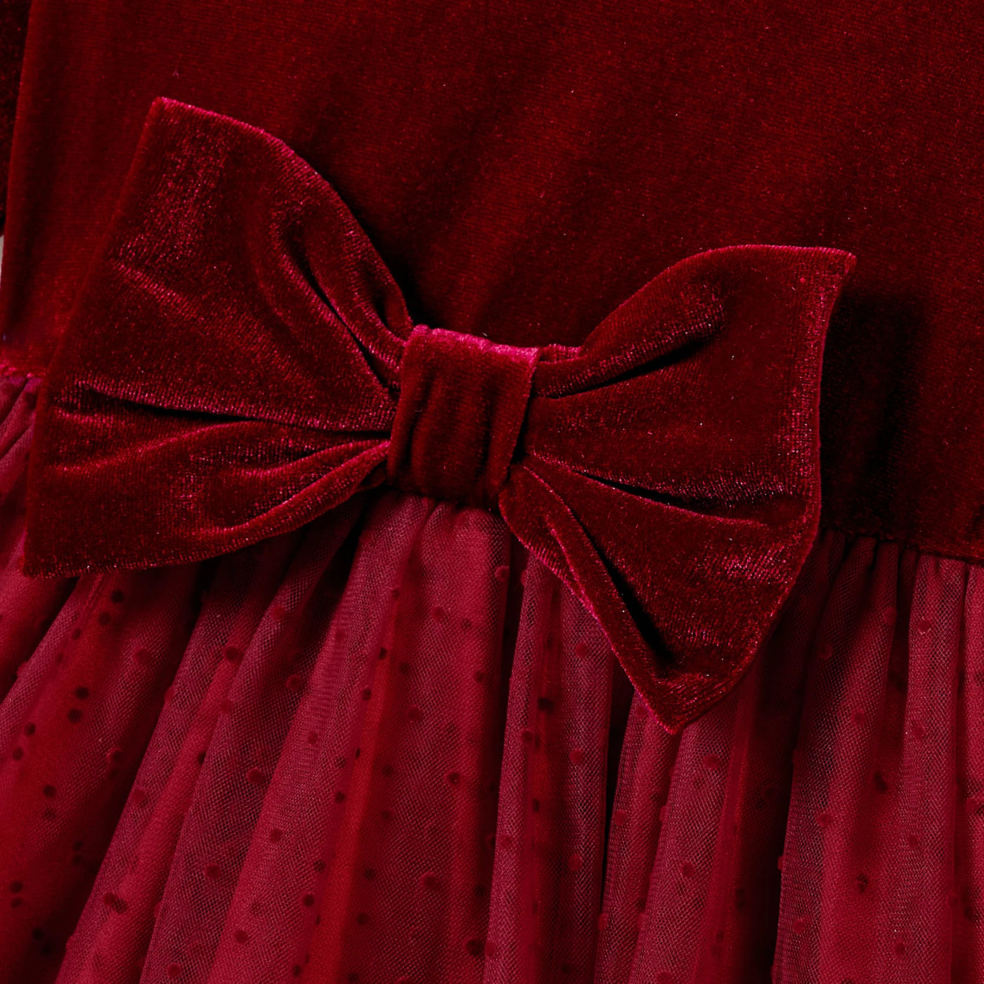 Robe mère et fille de noël - Rouge velour