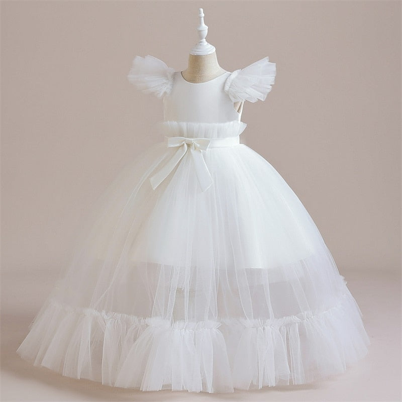Robe cérémonie enfant effet inverser en transparence