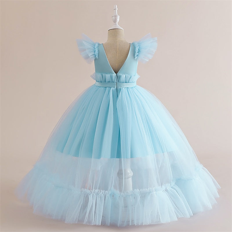 Robe cérémonie enfant effet inverser en transparence