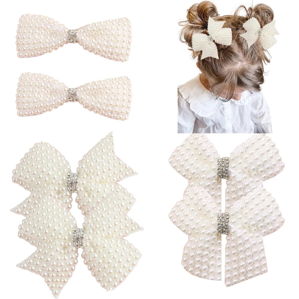 Lot de 2 barrettes perles enfant