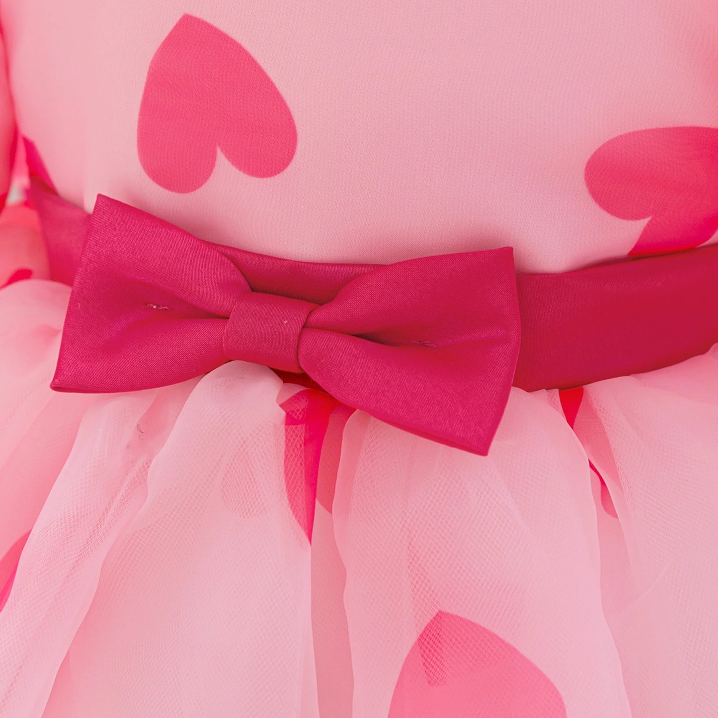 Robe enfant avec coeur rose magique