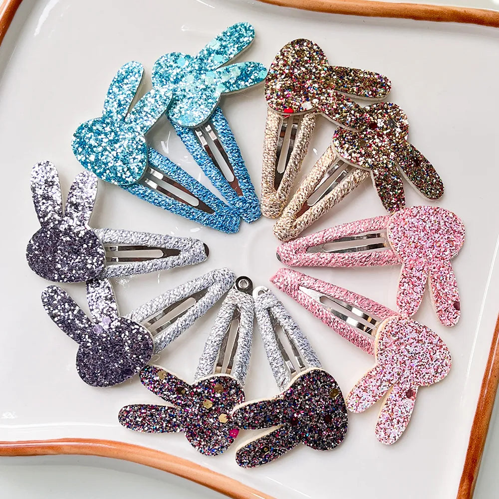 Lot de 10 barrettes enfant fleur/ lapin