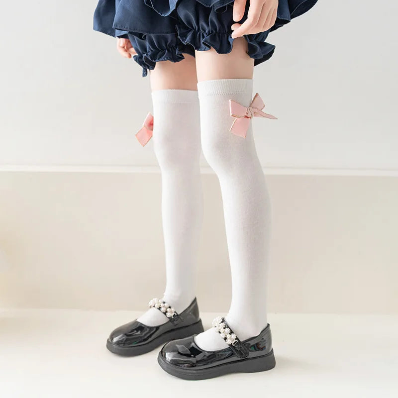 Paire de chaussette longue noeud papillon