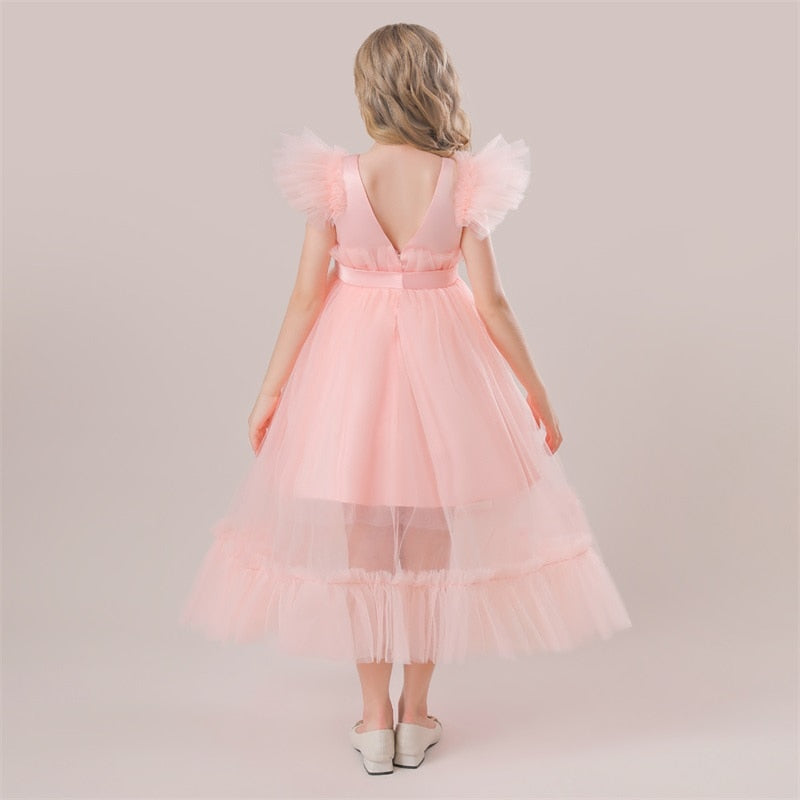 Robe cérémonie enfant effet inverser en transparence