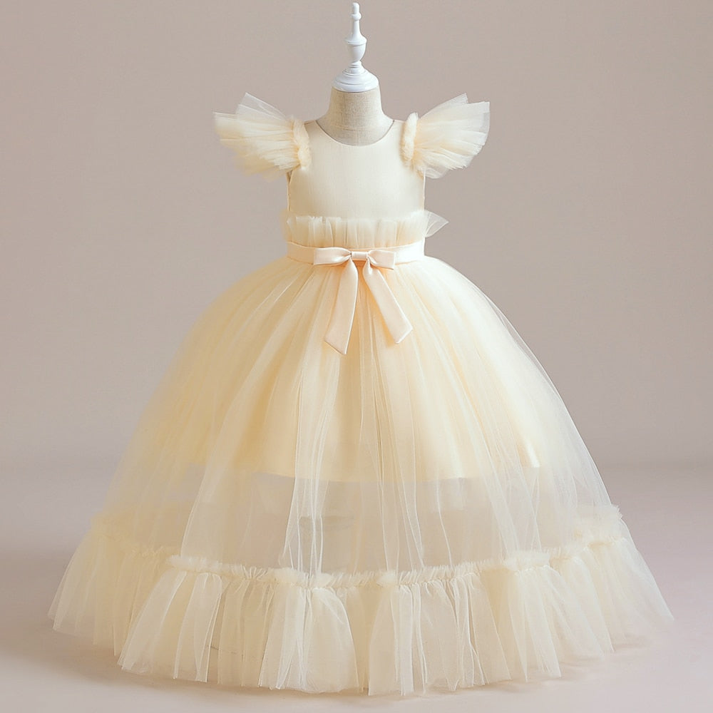 Robe cérémonie enfant effet inverser en transparence