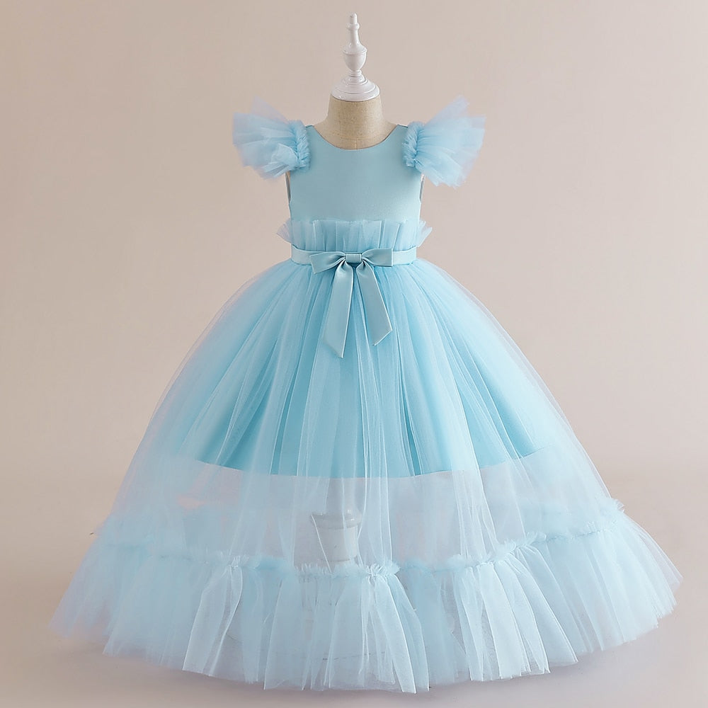 Robe cérémonie enfant effet inverser en transparence