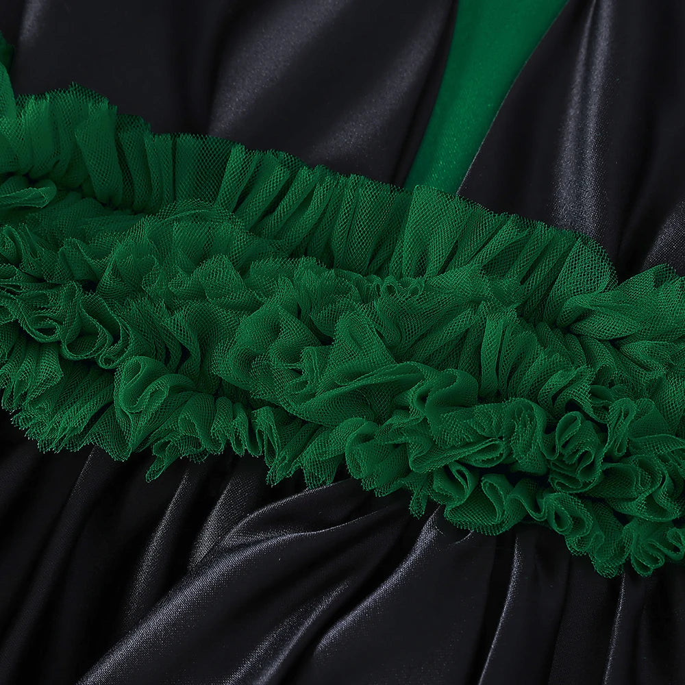 Robe de cérémonie bébé vert avec manche