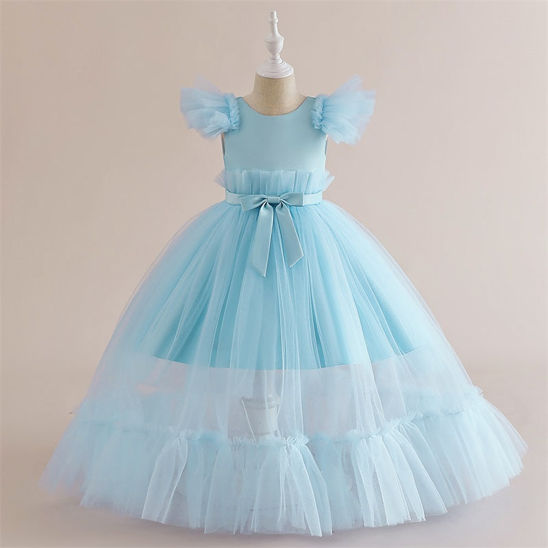 Robe cérémonie enfant effet inverser en transparence