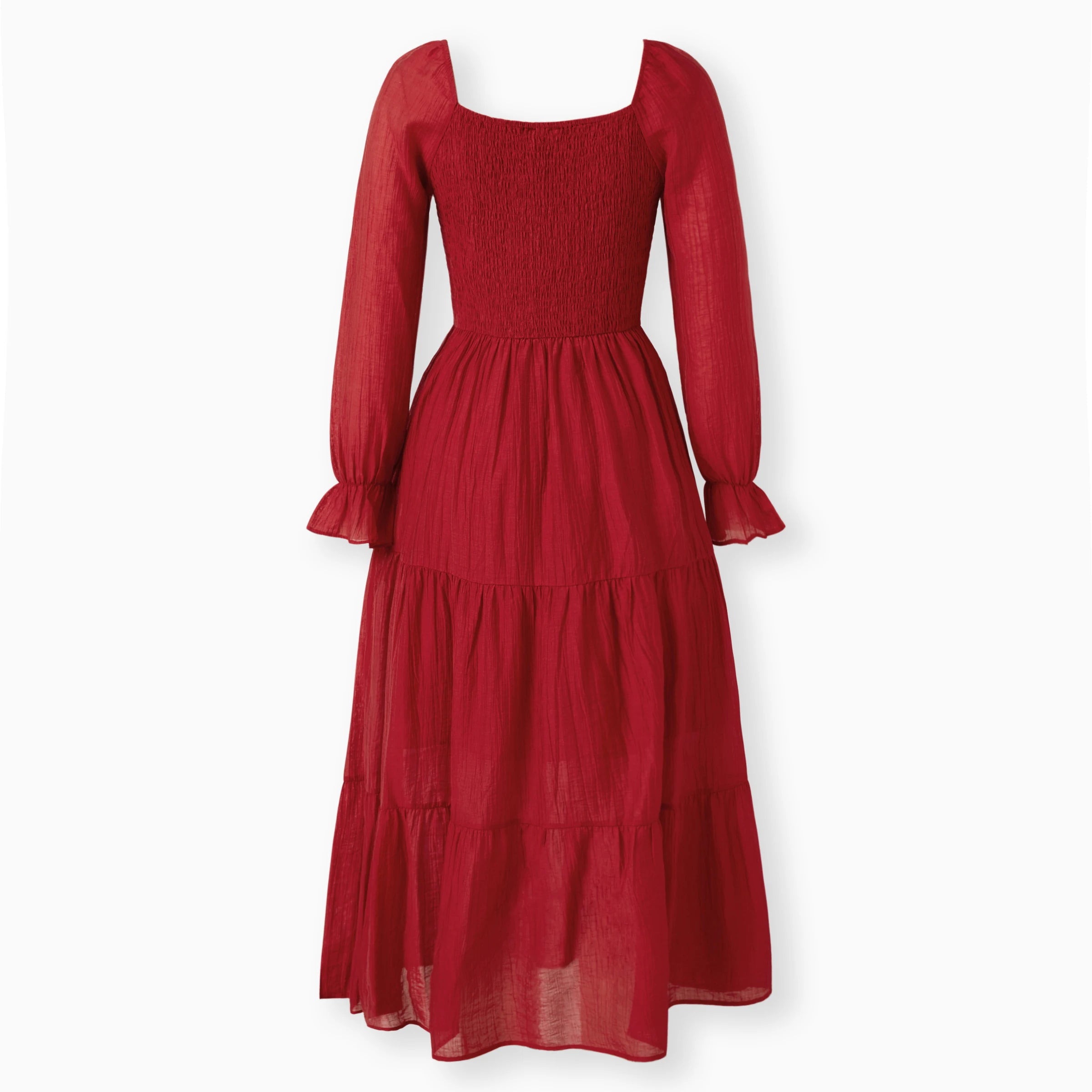 Robe mère et fille - Rouge élégante