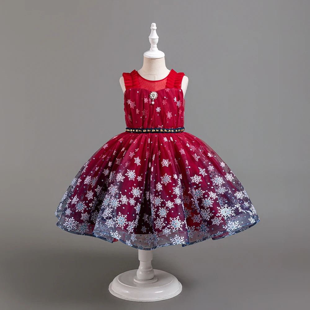 Robe enfant petit flocon de noël