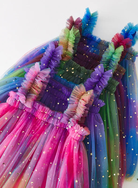Robe enfant fille galaxie