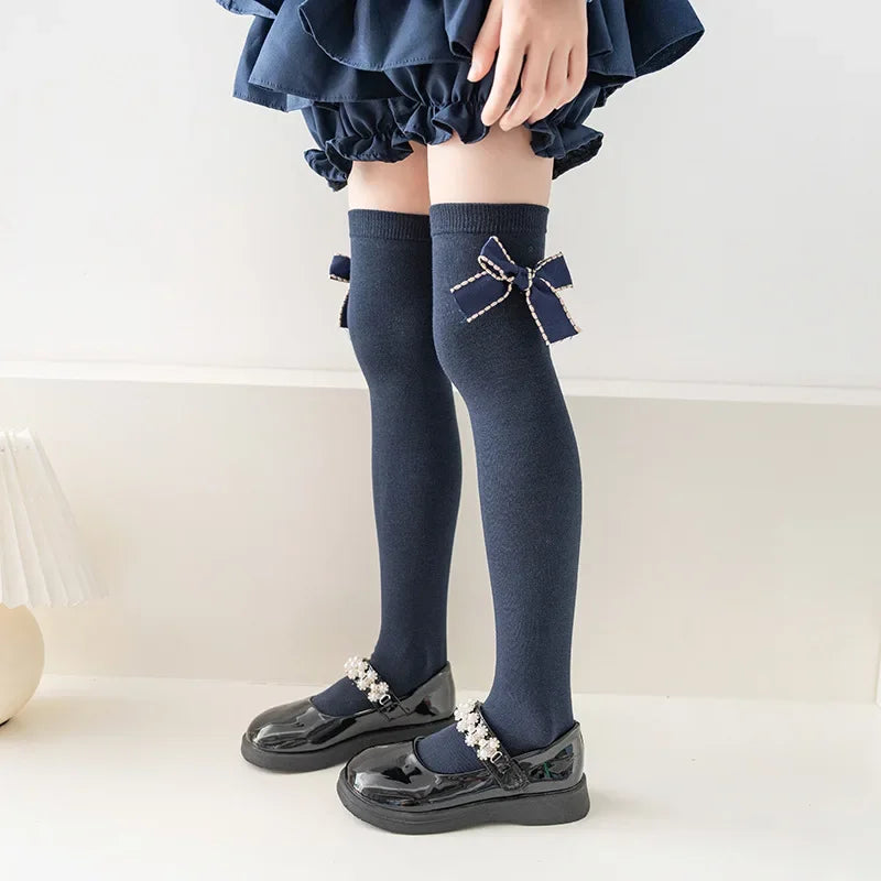 Paire de chaussette longue noeud papillon