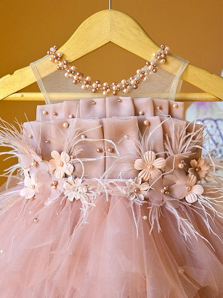 Robe anniversaire enfant luxi-fleur
