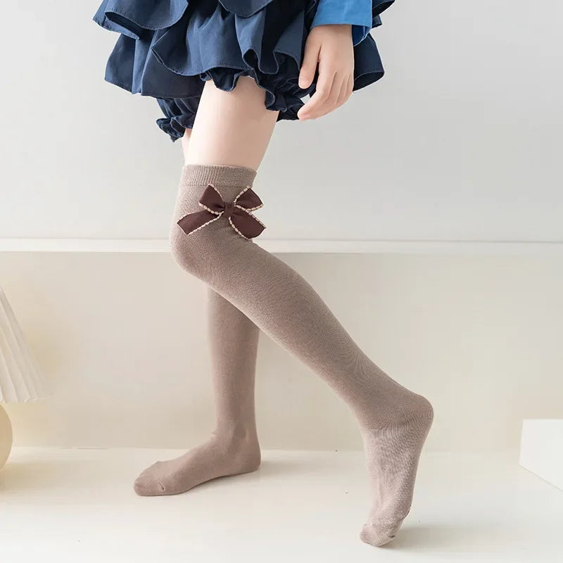 Paire de chaussette longue noeud papillon